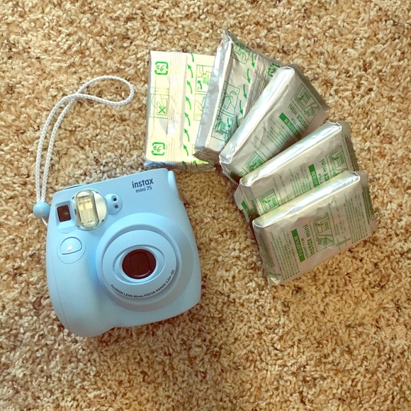 Other - Instax mini blue Polaroid camera with film